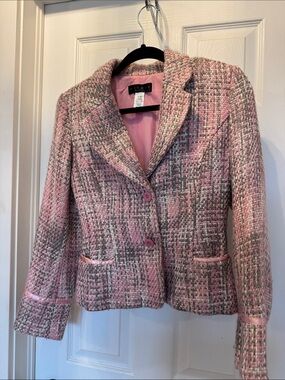 Windsor Pink Tweed Notch-Lapel Jacket